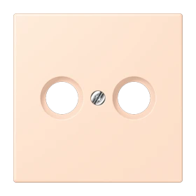 Centre plate 1-gang, for antenna outlet sockets, rose pâle (32091)