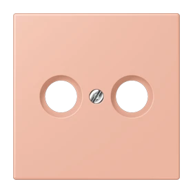 Centre plate 1-gang, for antenna outlet sockets, rose clair (32102)