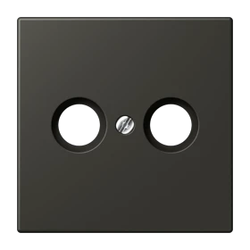 Centre plate 1-gang, for antenna outlet sockets, ombre naturelle 59 (4320R)