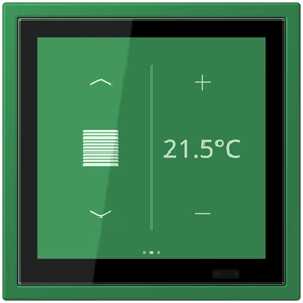 KNX room controller LS TOUCH with frame LS ZERO, Secure, vert foncé (32050)