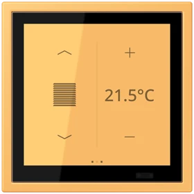 KNX room controller LS TOUCH with frame LS ZERO, Secure, ocre jaune clair (4320L)