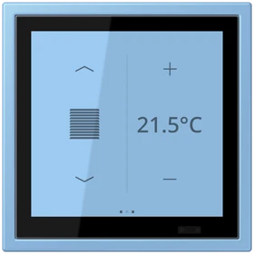KNX room controller LS TOUCH with frame LS ZERO, Secure, bleu céruléen 59 (4320N)