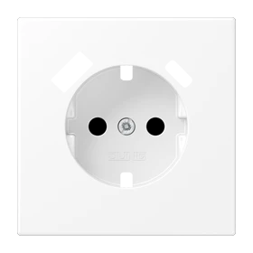 Centre plate for SCHUKO® socket insert with USB charger, Safety Plus, thermoplastic, matt snow white