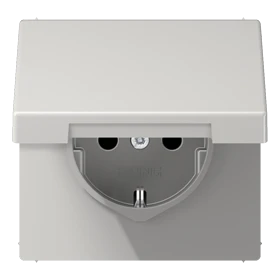 Enchufe SCHUKO®, Safety Plus, termoplástico, gris claro