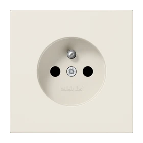 Presa, sistema francese/belga, Safety Plus, duroplast, bianco