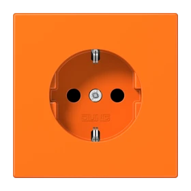 Wandcontactdoos met randaarde, Safety Plus, thermoplast, oranje