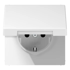 Enchufe SCHUKO®, conexión a tornillo, Safety Plus, duroplástico, blanco alpino