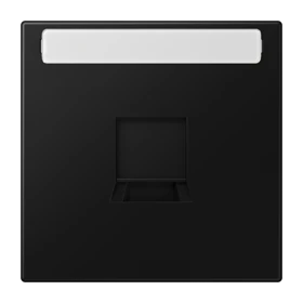 Enjoliveur (à griffer) pour connecteurs Modular Jack, 1x, EMT, AMP, MTRJ, Noir mat
