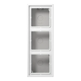 Aufputz-Kappe 3fach, LS CUBE, Duroplast, alpinweiß, senkrechte und waagerechte Montage