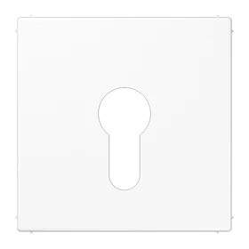 Centre plate, for key switch without protection against dismounting, white