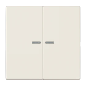 Wippe 2fach, mit Lichtleiter, weiß (ivory)