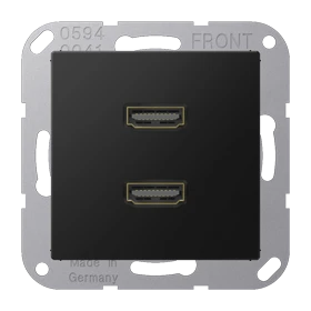 2 x HDMI, negro mate