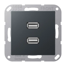 2 x USB 2.0, anthrazit matt