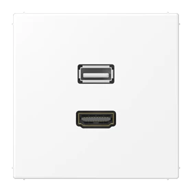 HDMI / USB 2.0, schneeweiß matt