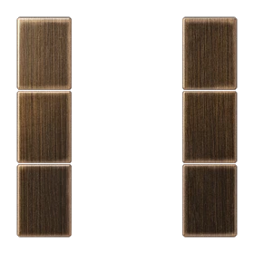 Tastensatz 3fach, F50, Messing antik