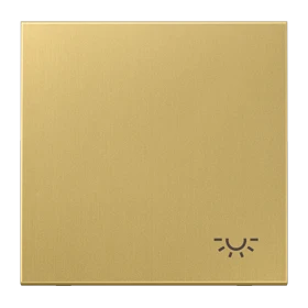 Schakelwip 1-voudig, Symbool "licht", Messing klassiek