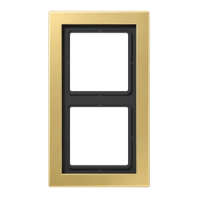 Frame 2-gang, classic brass