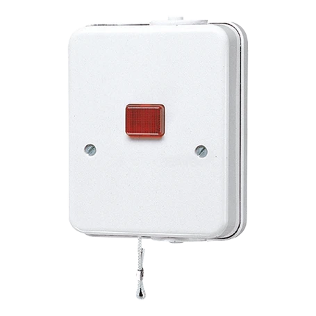 Badkamer-trekschakelaar 16 A 250 V ~, 2-polig, 16 AX, 250 V ~, alpine wit