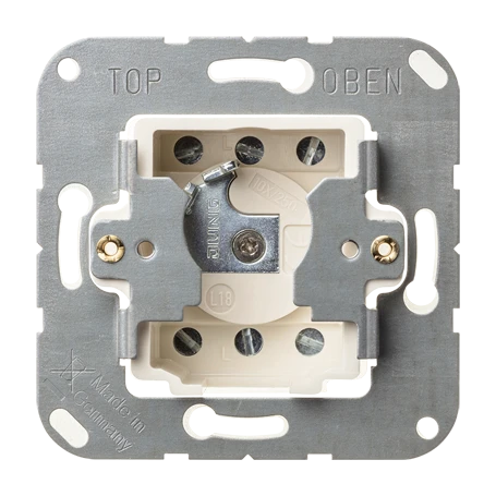 Jaloeziesleutelschakelaar (basiselement) met demontagebeveiliging, Draaischakelaar, 2-polig, 10 AX,  A 250 V ~