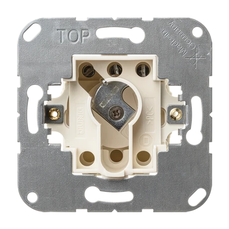 Interrupteur à clé (mécanisme) sans protection contre démontage, Interrupteur va-et-vient unipolaire, 16 AX 250 V ~