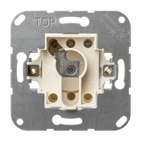 Interrupteur à clé de store (mécanisme) sans protection contre démontage, Bouton poussoir unipolaire, 10 A 250 V ~