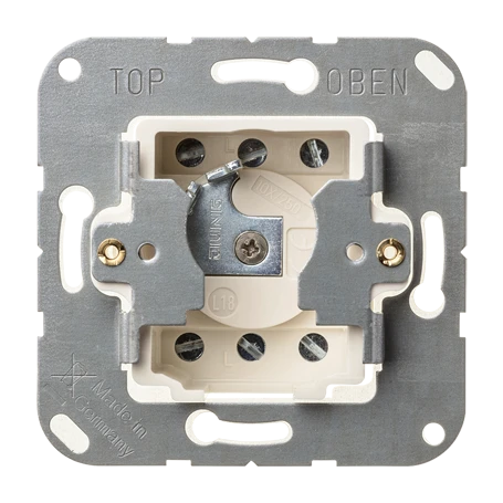 Jaloeziesleutelschakelaar (basiselement) met demontagebeveiliging, Draai-impulsgever, 2-polig, 10 A 250 V ~