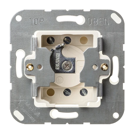 Sleutelschakelaar (basiselement) met demontagebeveiliging, Impulsgever, 1 maak- 1 verbreekcontact, 10 A 250 V ~