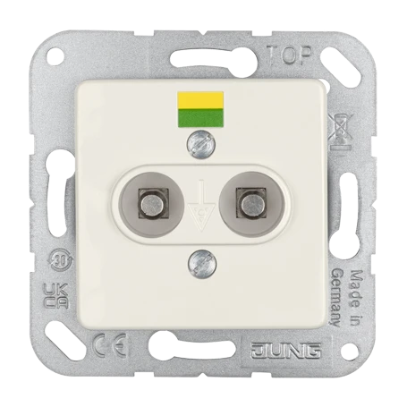 Potentiaal aardingscontactdoos, schroefklemmen, thermoplast, wit