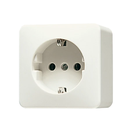 SCHUKO® socket, set, screw terminals, ivory