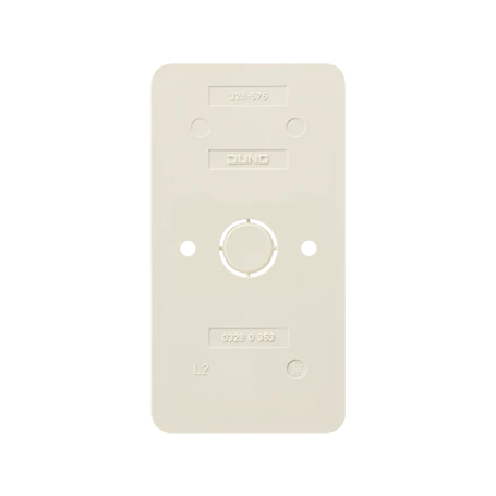 Ground plate, 2-gang, for AP 600 combination socket / switch, ivory