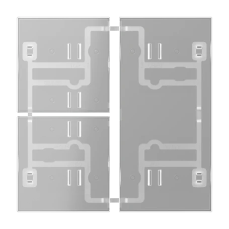 Cover kit 3-gang, F40, transparent
