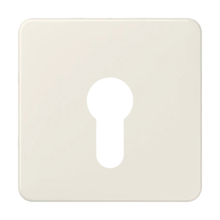 Enjoliveur 1 voie, pour interrupteur à clé sans protection contre démontage, Thermoplastique, Ivoire