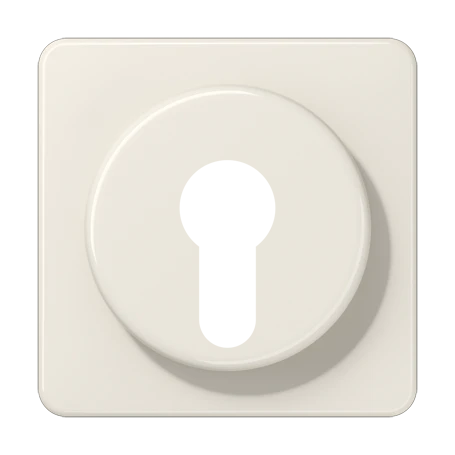 Enjoliveur 1 voie, pour interrupteur à clé avec protection contre démontage, Thermoplastique, Ivoire