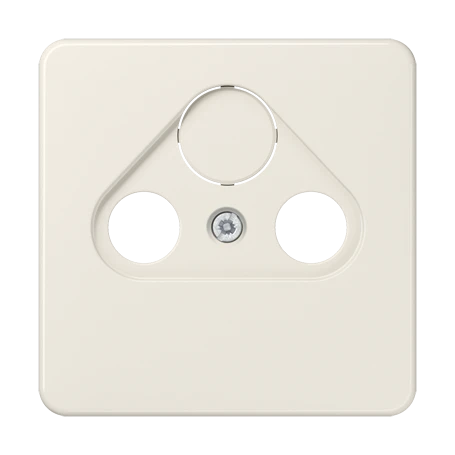 Centre plate 1-gang, for SAT-TV-FM sockets, Thermoplastic, ivory