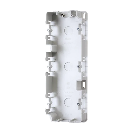 Mounting box for surface caps 3-gang, light grey
