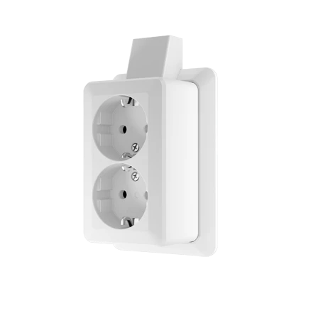 2-voudige wandcontactdoos met randaarde, set, Safety Plus, alpine wit