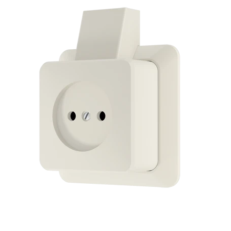 Wandcontactdoos zonder beschermingscontact, set, wit