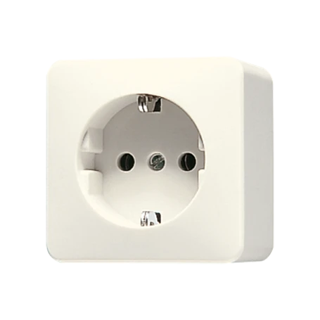 SCHUKO®-Steckdose, weiß (ivory)