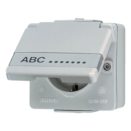 SCHUKO® socket, with inscription field