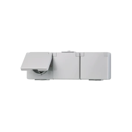 3-gang SCHUKO® socket, screw terminals