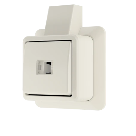 Impulsdrukker, set, 1-polig maakcontact met gescheiden meldcontacten, 10 A, 250 V ~, wit