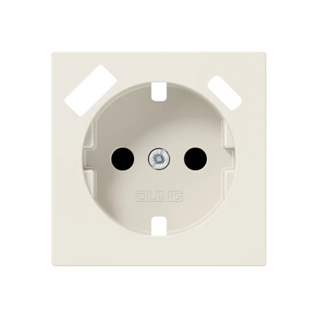 Centre plate for SCHUKO® socket insert with USB charger, Safety Plus, thermoplastic, ivory