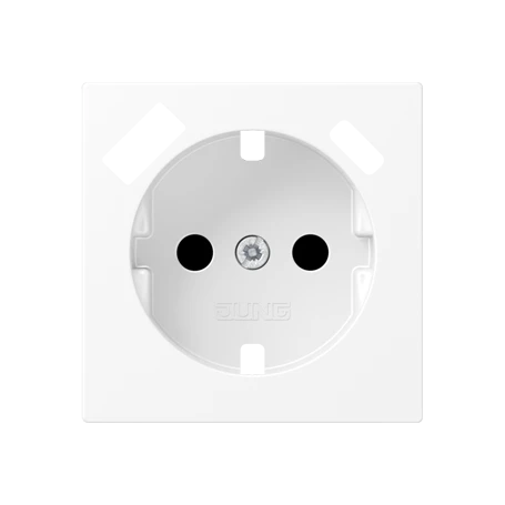 Centre plate for SCHUKO® socket insert with USB charger, Safety Plus, thermoplastic, matt snow white