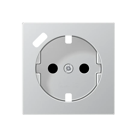 Centre plate for SCHUKO® socket insert with USB charger, Safety Plus, thermoplastic, aluminium