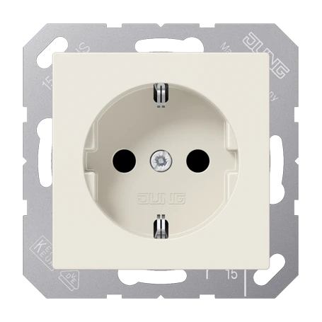 SCHUKO®-Steckdose, Duroplast, weiß (ivory)