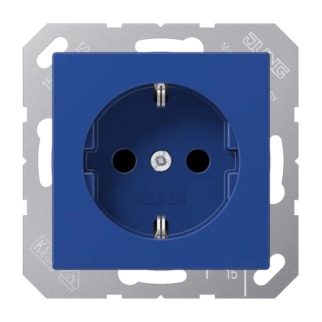 Enchufe SCHUKO®, Safety Plus, termoplástico, azul