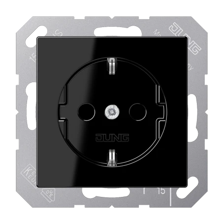 Enchufe SCHUKO®, Safety Plus, termoplástico, negro