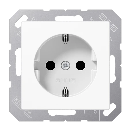 Enchufe SCHUKO®, Safety Plus, termoplástico, blanco alpino