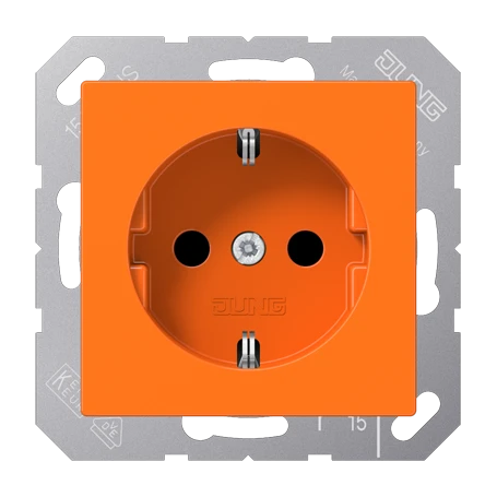 SCHUKO®-Steckdose, Thermoplast, orange (für ZSV)