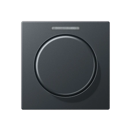 Centre plate with lens 1-gang, for rotary sensor, with lens, matt anthracite